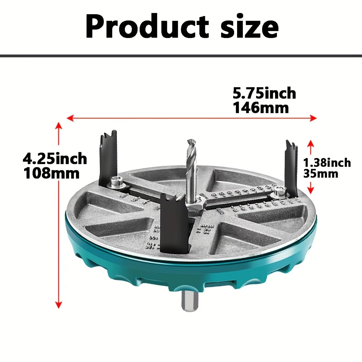 Adjustable Universal Hole Saw (45mm-130mm) or (1.77 inches - 5.11 inches).